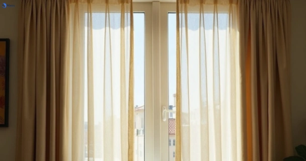 Dusty and dull curtains in cremorne-vic before steam cleaning